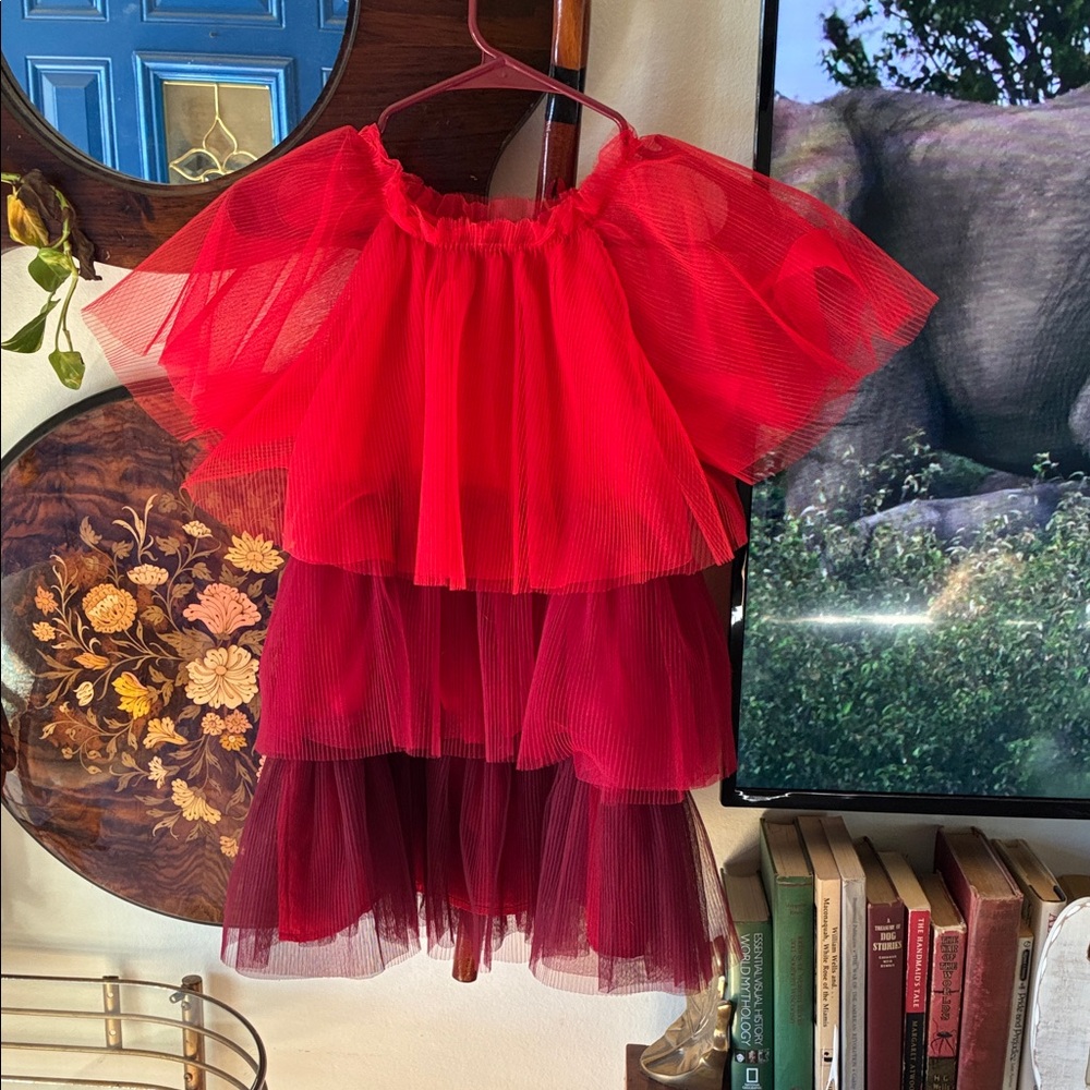 H&M Kids Red and Burgundy Formal Dress